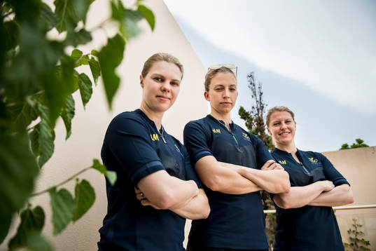 Anna Bergqvist, Emilia Ramboldt och Pernilla Winberg,