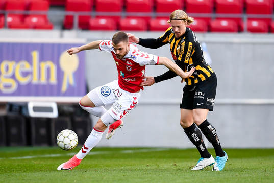Kalmars Filip Sachpekidis och Häckens Gustav Berggren