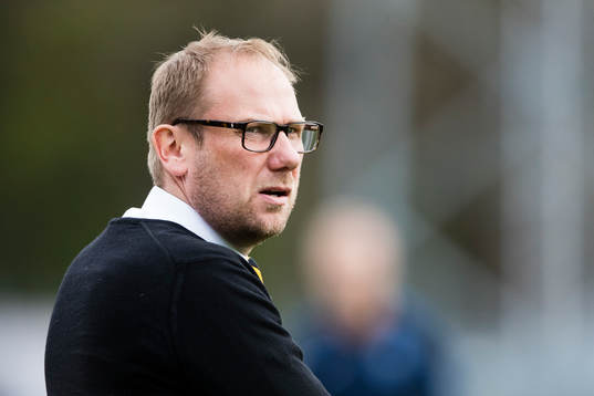Elfsborgs manager Magnus Haglund innan fotbollsmatchen i
