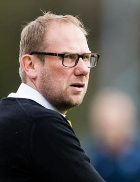 Elfsborgs manager Magnus Haglund innan fotbollsmatchen i