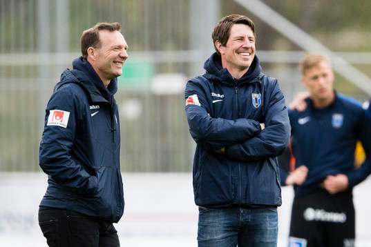 Sirius tränare Kim Bergstrand och tränare Thomas