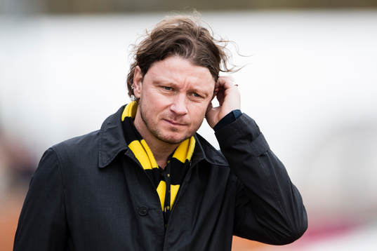 Elfsborgs klubbchef Stefan Andreasson innan fotbollsmatchen