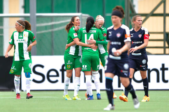 Hammarbys spelare jublar