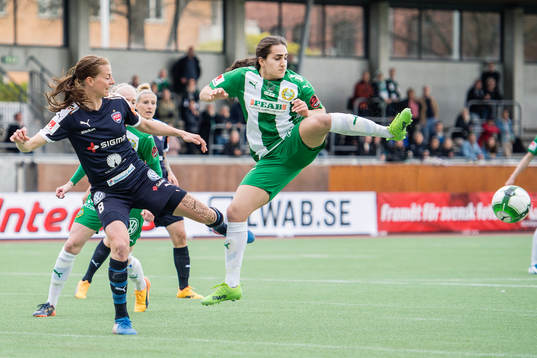 Rosengårds Lotta Schelin och Hammarbys Sejde Abrahamsson
