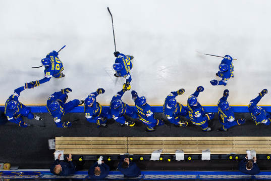Sveriges Joel Lundqvist, Joel Eriksson Ek och Alexander