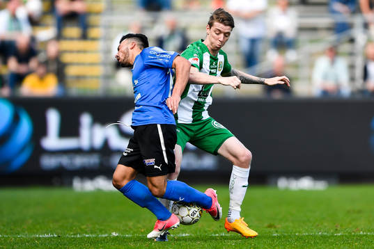 Halmstads Sead Haksabanovic och Hammarbys Birkir Már