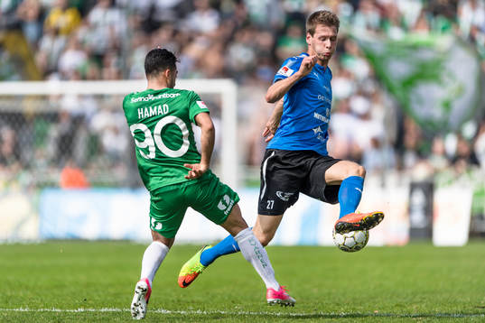 Hammarbys Jiloan Hamad och Halmstads Marcus Johansson