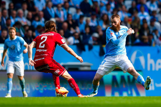 Östersunds Tom Pettersson och Malmö FFs Jo Inge Berget
