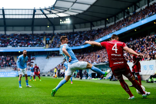 Malmö FFs Markus Rosenberg och Östersunds Sotirios