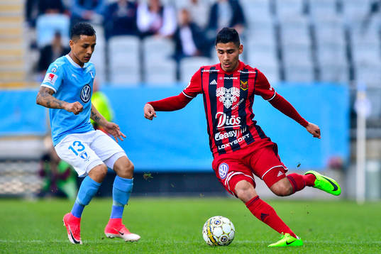Malmö FFs Yoshimar Yotún och Östersunds Brwa Nouri