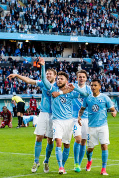 Malmö FFs Anton Tinnerholm, Andreas Vindheim, Yoshimar