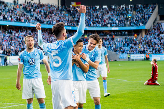 Malmö FFs Anton Tinnerholm, Andreas Vindheim, Yoshimar
