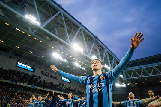 Djurgårdens Jesper Karlström jublar