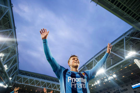 Djurgårdens Jesper Karlström jublar