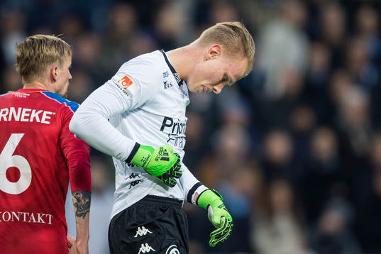IFK Göteborgs målvakt Pontus Dahlberg deppar
