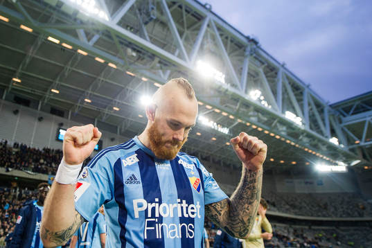 Djurgårdens Magnus Eriksson jublar