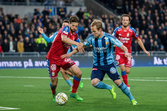 IFK Göteborgs Mattias Bjärsmyr och Djurgårdens Gustav