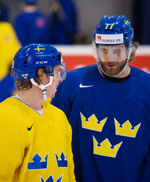 Nicklas Bäckström och Victor Hedman på Sveriges