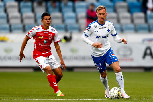 Norrköpings Gudmundur Thorarinsson och Kalmars Romário