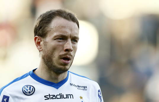Norrköpings Jón Gudni Fjóluson som gjorde mål 1-0