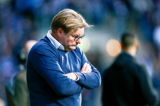 Kalmars tränare Peter Swärdh deppar