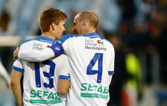 Norrköpings Alfons Sampsted och Andreas Johansson