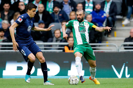Malmö FFs Alexander Jeremejeff och Hammarbys Kennedy