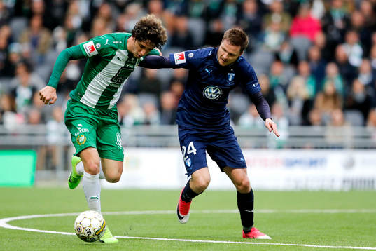 Hammarbys Romulo Cabral Pereira Pinto och Malmö FFs Lasse
