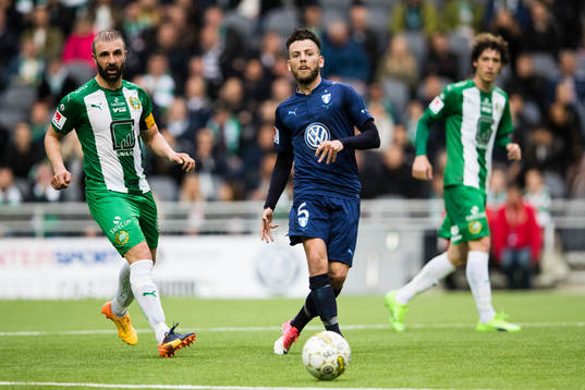 Hammarbys Kennedy Bakircioglu och Malmö FFs Erdal Rakip