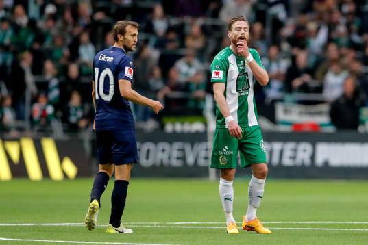 Malmö FFs Magnus Wolff Eikrem och Hammarbys Arnór