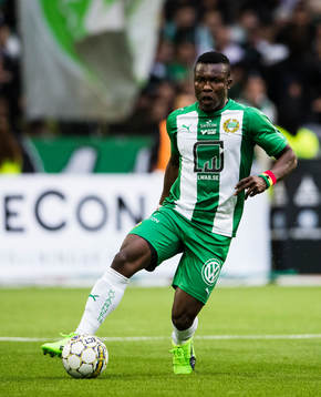 Hammarbys Joseph Aidoo med bollen