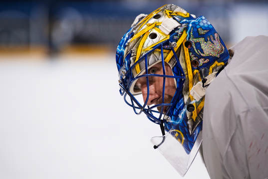 Målvakten Henrik Lundqvist på Sveriges ishockeylandslags