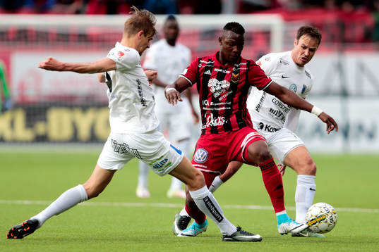 Östersunds Salisu Abdullahi Gero och Sirius Oscar Pehrsson