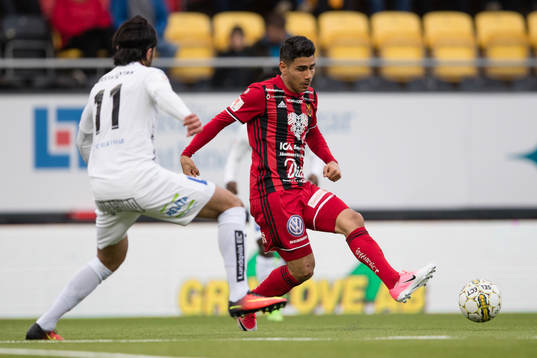 Östersunds Hosam Aiesh mot Sirius Alexander Nilsson