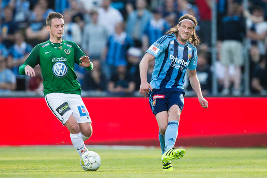 Jönköpings Daryl Smylie mot Djurgårdens Jonas Olsson