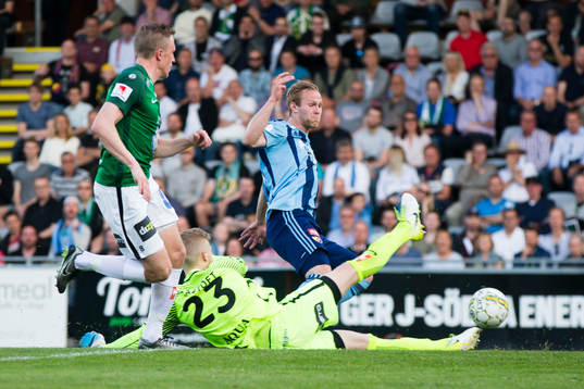 Djurgårdens Gustav Engvall utmanar Jönköpings målvakt