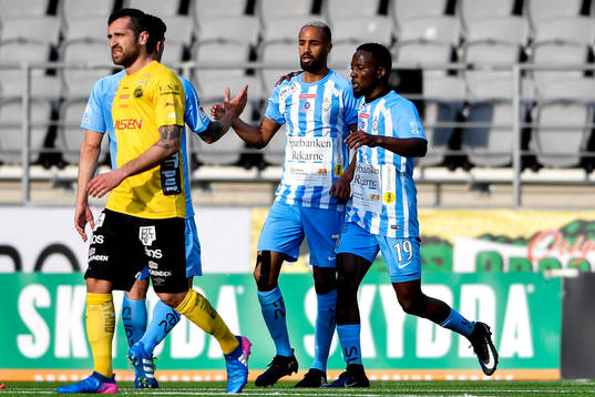 AFC Eskilstunas Ferid Ali, Buya Turay jublar