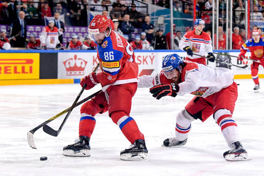 Rysslands Nikita Kucherov och Tjeckiens Michal Kempny