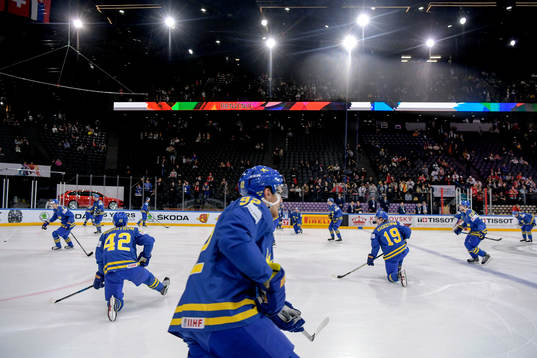 Sveriges spelare värmer upp