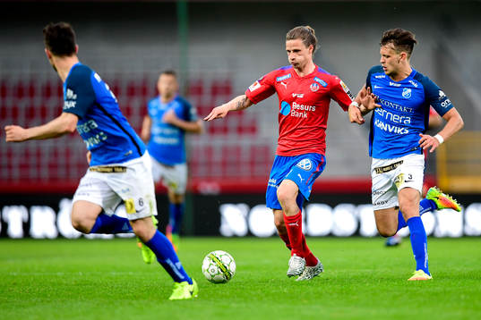 Helsingborgs Jesper Lange och Norrbys Max Watson