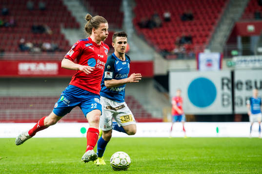 Helsingborgs Jesper Lange och Norrbys Max Watson
