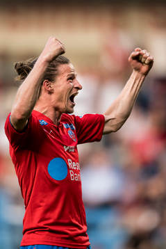 Helsingborgs Jesper Lange jublar