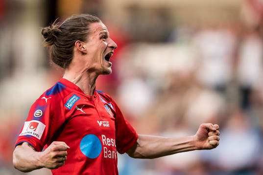 Helsingborgs Jesper Lange jublar