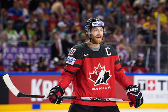 Kanadas Claude Giroux i semifinalen mellan Kanada och