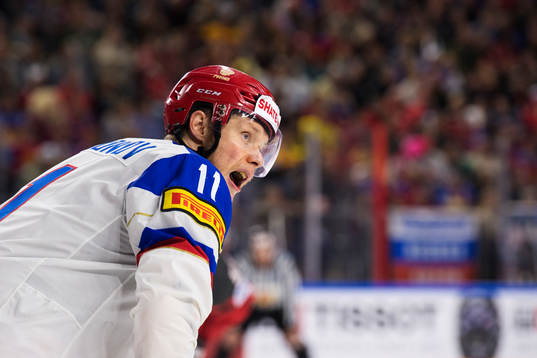 Rysslands Sergei Andronov i semifinalen mellan Kanada och