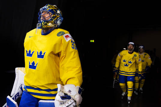 Sveriges målvakt Henrik Lundqvist, Joel Lundqvist och