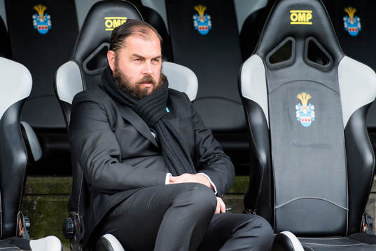 Örebros tränare Alexander Axén före fotbollsmatchen i