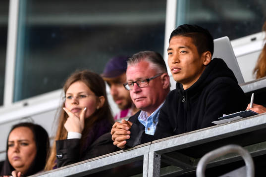 Halmstads Kosuke Kinoshita på läktaren