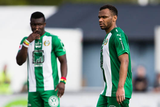 Hammarbys Joseph Aidoo och Serge-Junior Martinsson Ngouali
