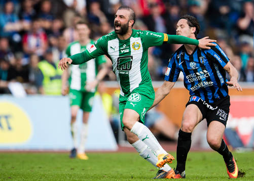 Hammarbys Kennedy Bakircioglu drag omkull av Sirius Philip